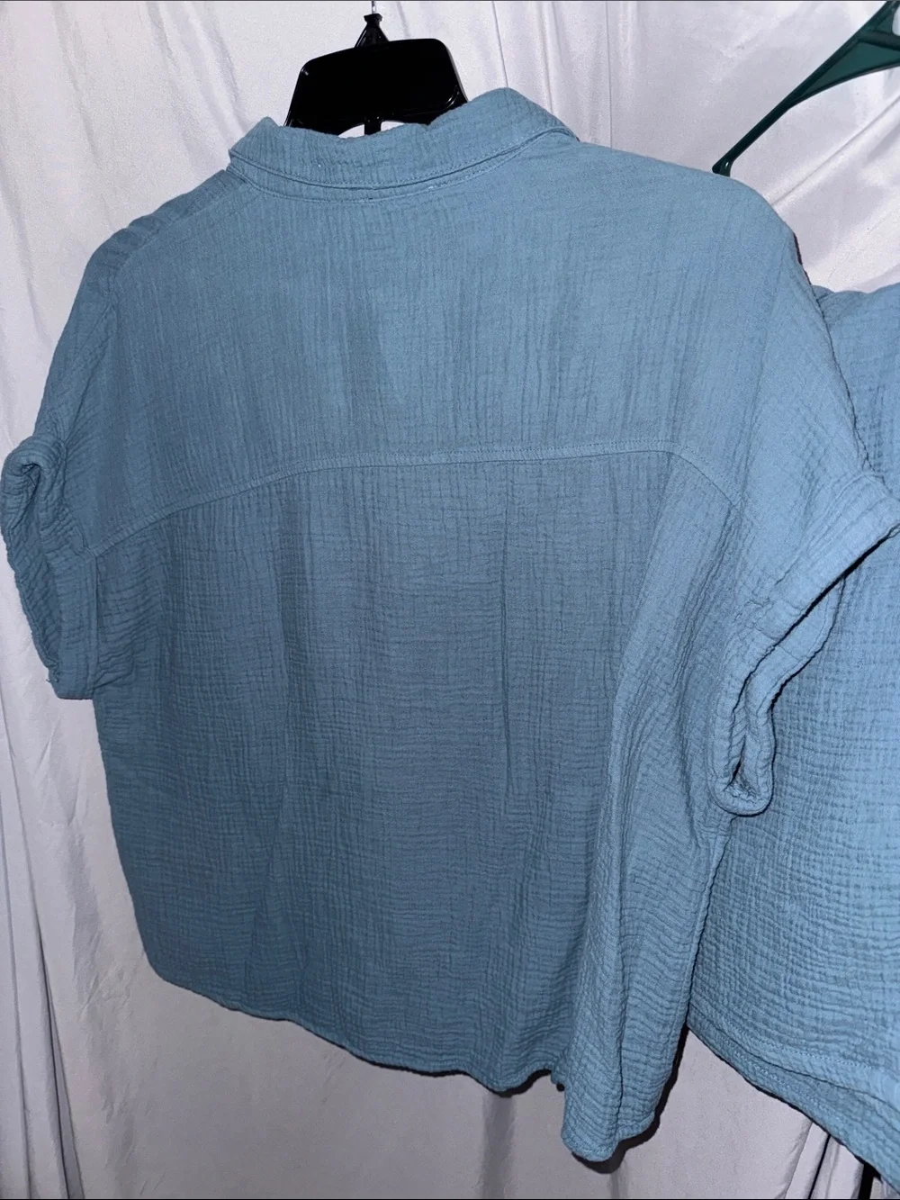 Jessica Simpson Light Blue Gauze Button-Up Matching Set